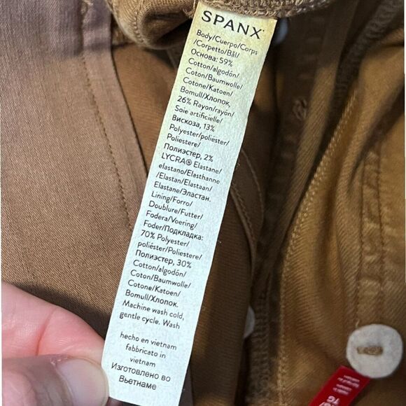 Spanx Twill Straight Leg Shaping Pant in Acorn Brown Size XL - Picture 7 of 8